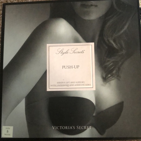 Victoria’s Secret Style Secrets Push Up Bra Size B Nude Underwire Adhesive Side - Picture 1 of 4